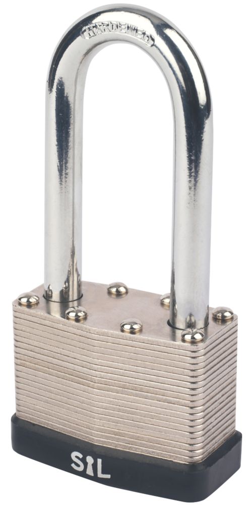 Image of Smith & Locke Laminated Steel Water-Resistant Long Shackle Padlock 50mm 