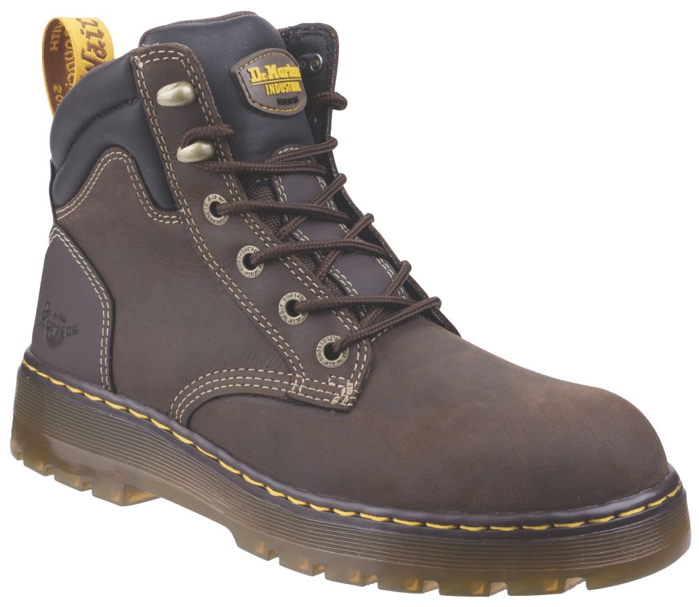 Image of Dr Martens Brace Safety Boots Brown Size 9 