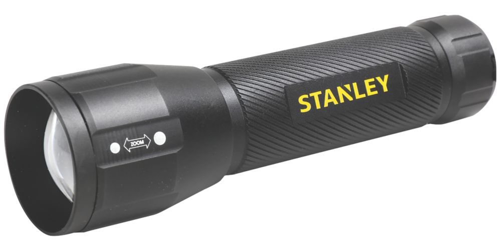 Image of Stanley LED Aluminium Flashlight Black 300lm 