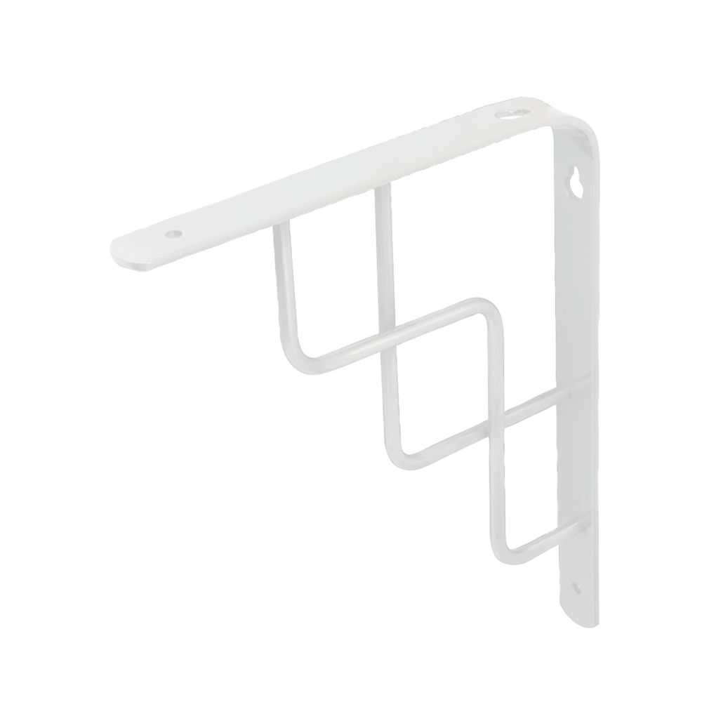 Image of Step Shelf Brackets White 230mm x 180mm 4 Pack 