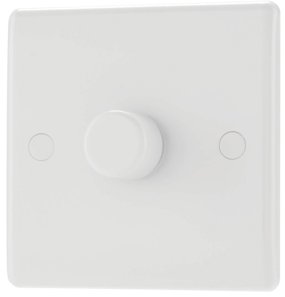Image of British General 800 Series 1-Gang 2-Way LED Dimmer Switch White 