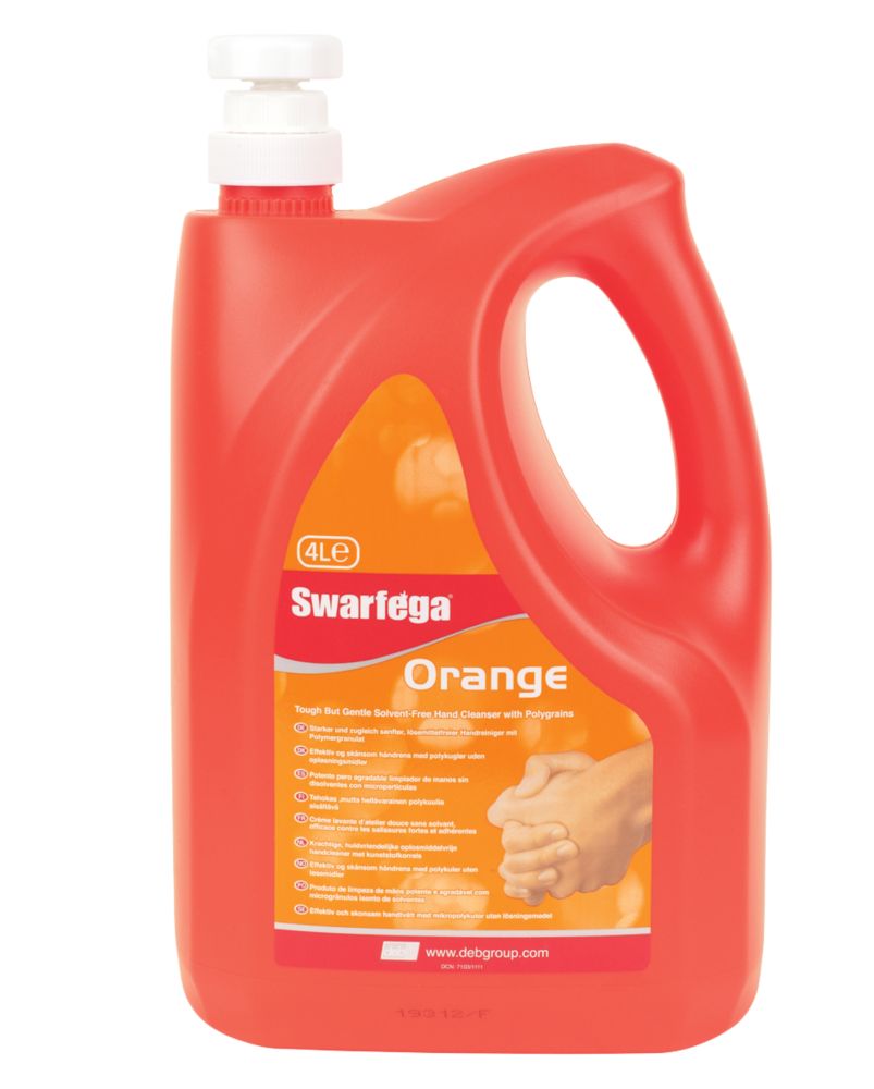 Image of Swarfega Orange Hand Cleaner Pump Pack 4Ltr 