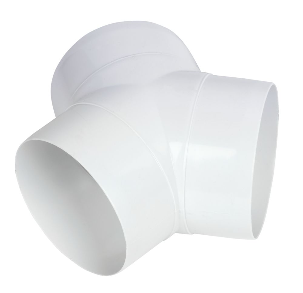 Image of Manrose Circular Y Piece Connector White 100mm 