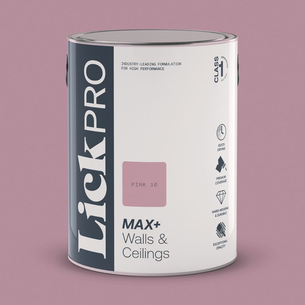 Image of LickPro Matt Pink 10 Emulsion Paint 5Ltr 