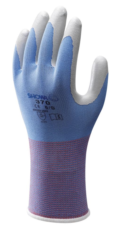 Image of Showa 370 Nitrile Gloves Blue Medium 