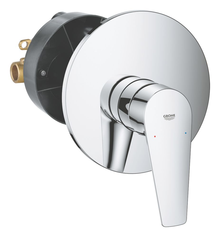 Image of Grohe Start Edge Concealed Single Lever Mixer Shower Valve Fixed StarLight Chrome 