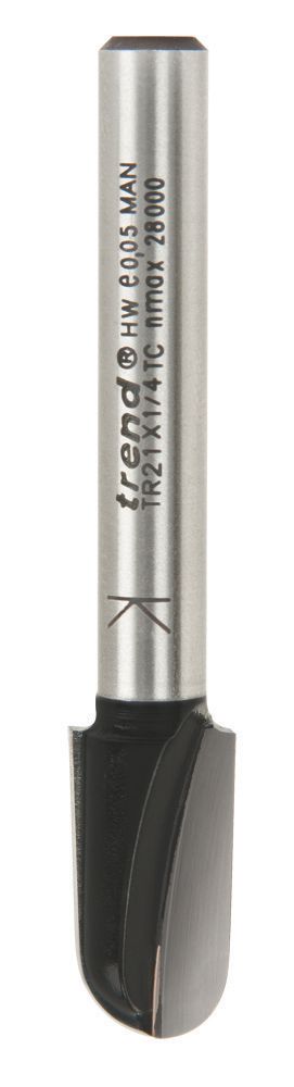 Image of Trend TR21X14TC 1/4" Shank Double-Flute Cove Radius Cutter 10mm x 18mm 