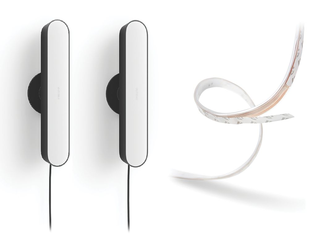 Image of Philips Hue Play LED Ambiance Smart Light Bar & Lightstrip Plus Kit Black 42W 500lm 3 Pieces 
