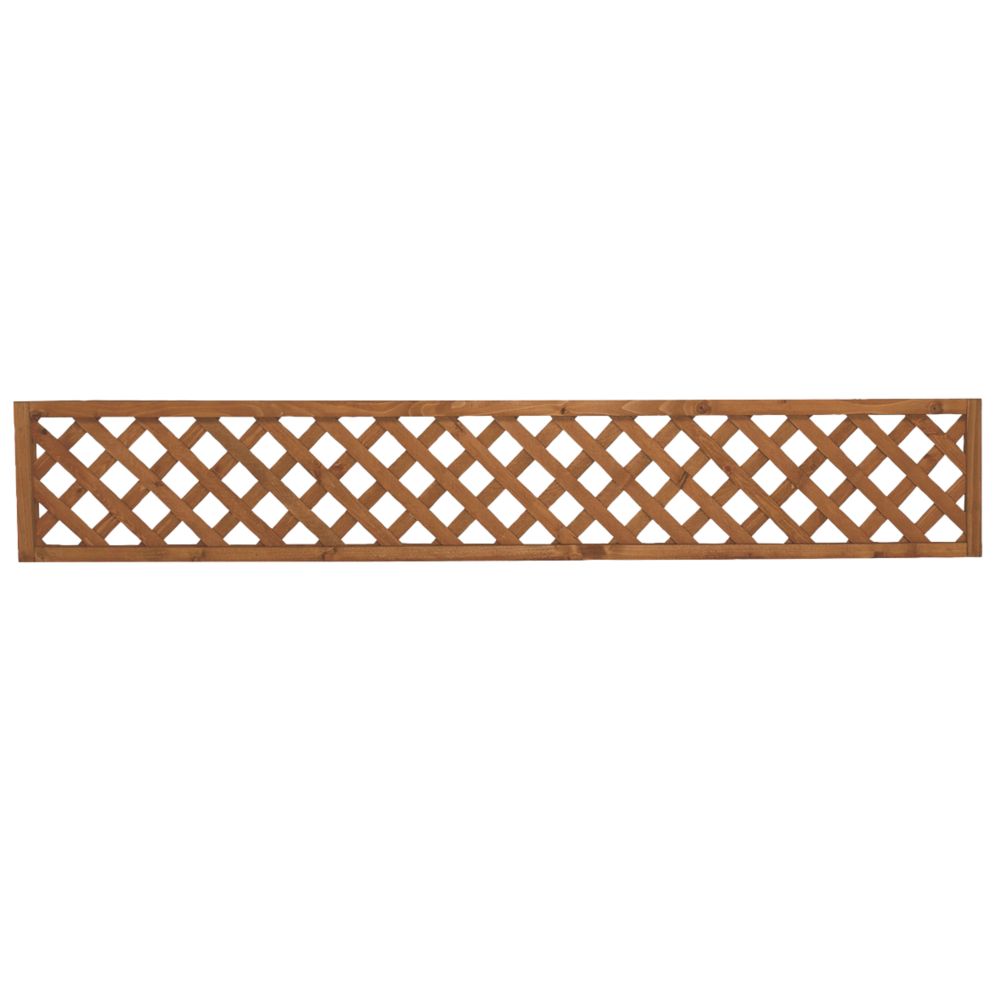 Image of Forest Fence Topper Softwood Rectangular Trellis 6' x 1' 4 Pack 