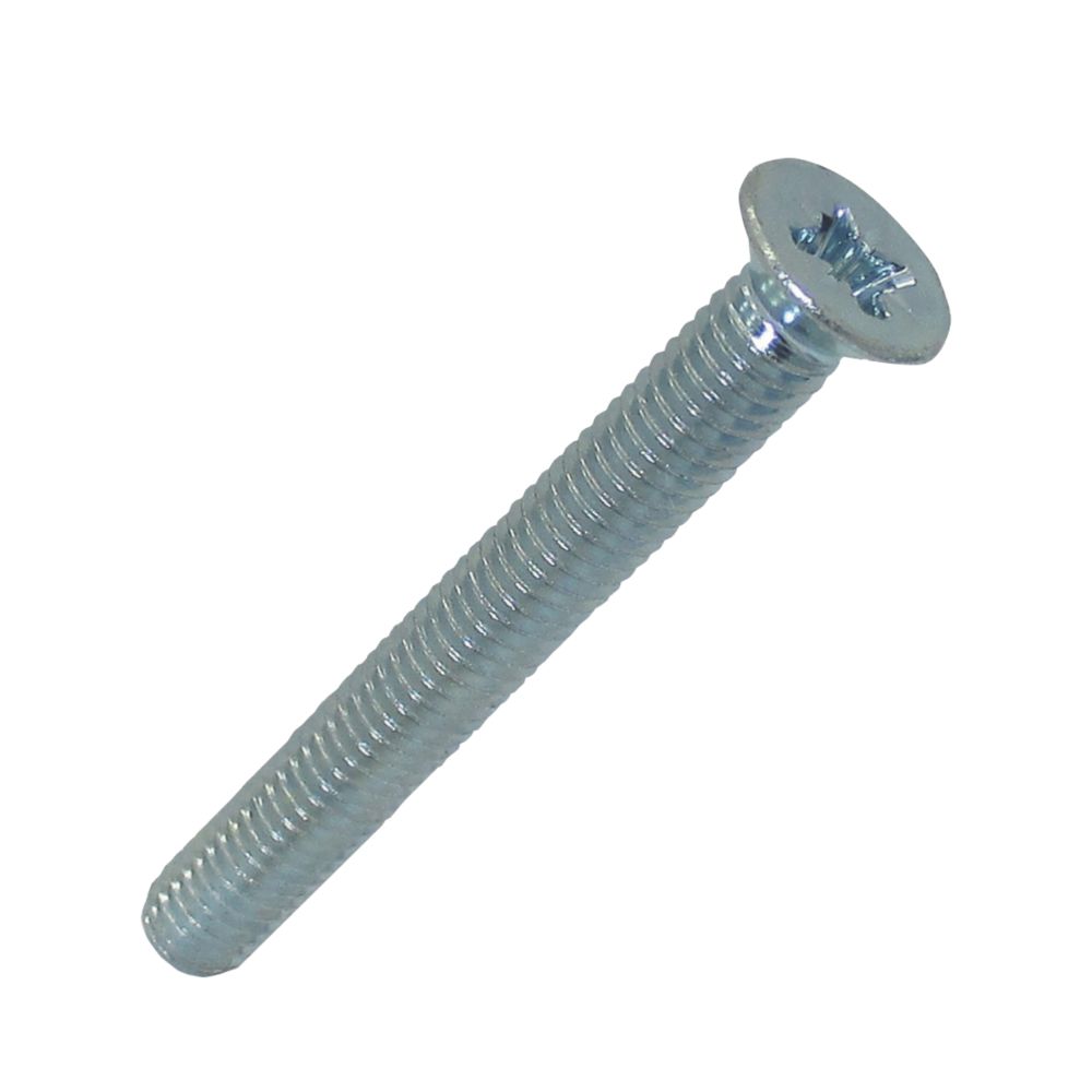 Image of Easyfix Bright Zinc-Plated Countersunk Machine Screws M6 x 50mm 25 Pack 