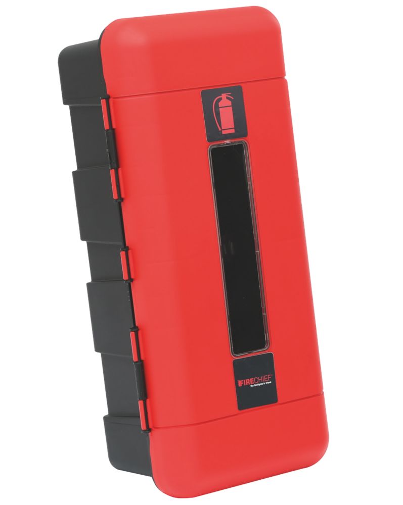 Image of Firechief 106-1001 Single Extinguisher Cabinet 335mm x 240mm x 715mm Red / Black 