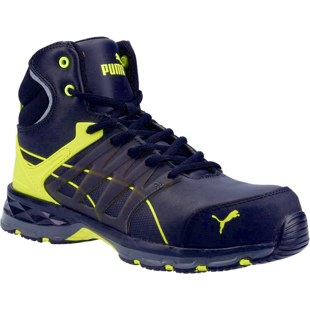 Image of Puma Velocity 2.0 MID Metal Free Safety Trainer Boots Yellow Size 8 