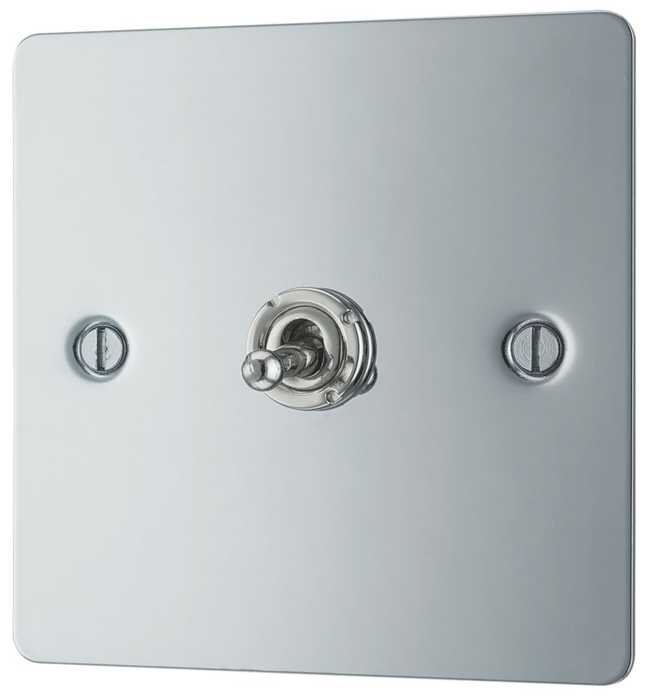 Image of LAP 10AX 1-Gang 2-Way Toggle Switch Polished Chrome 