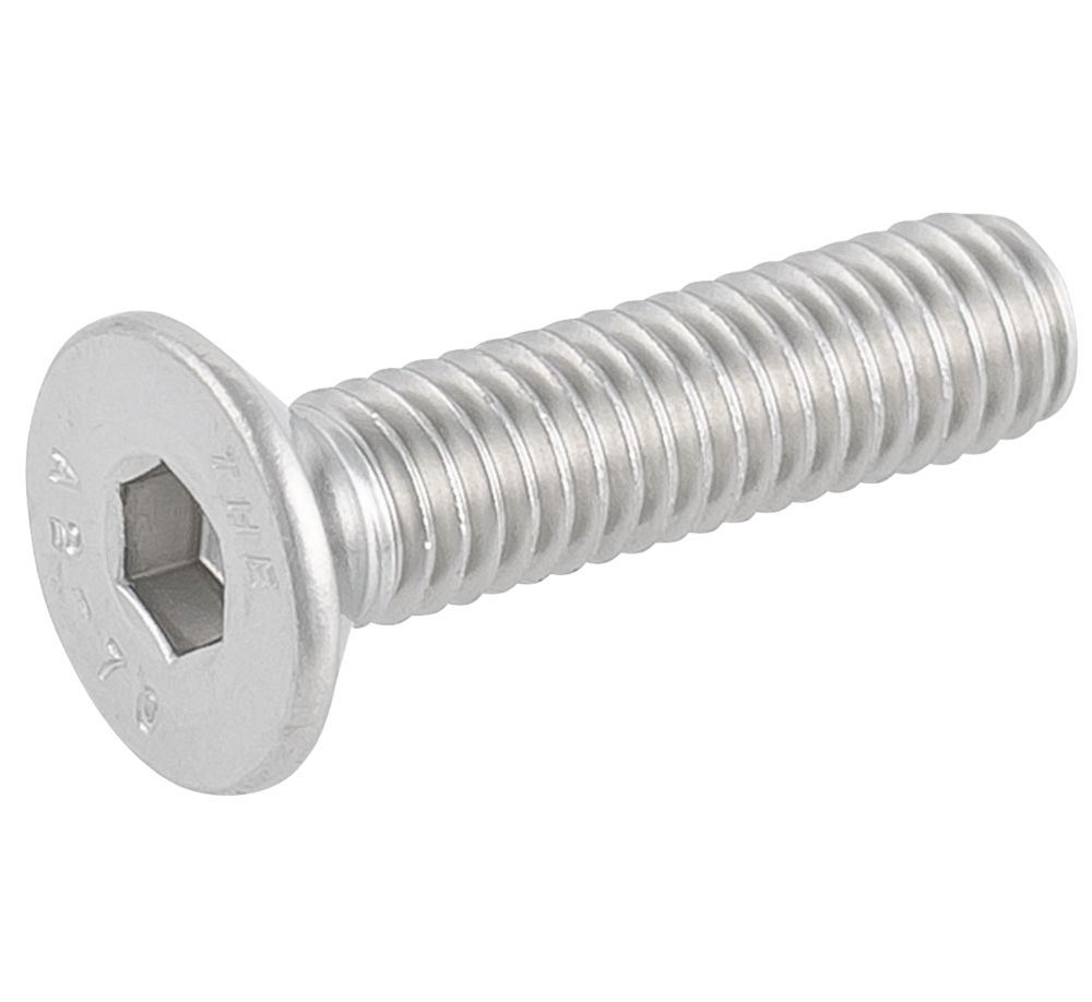 Image of Easyfix Countersunk Head Socket Screws A2 Stainless Steel M6 x 25mm 50 Pack 