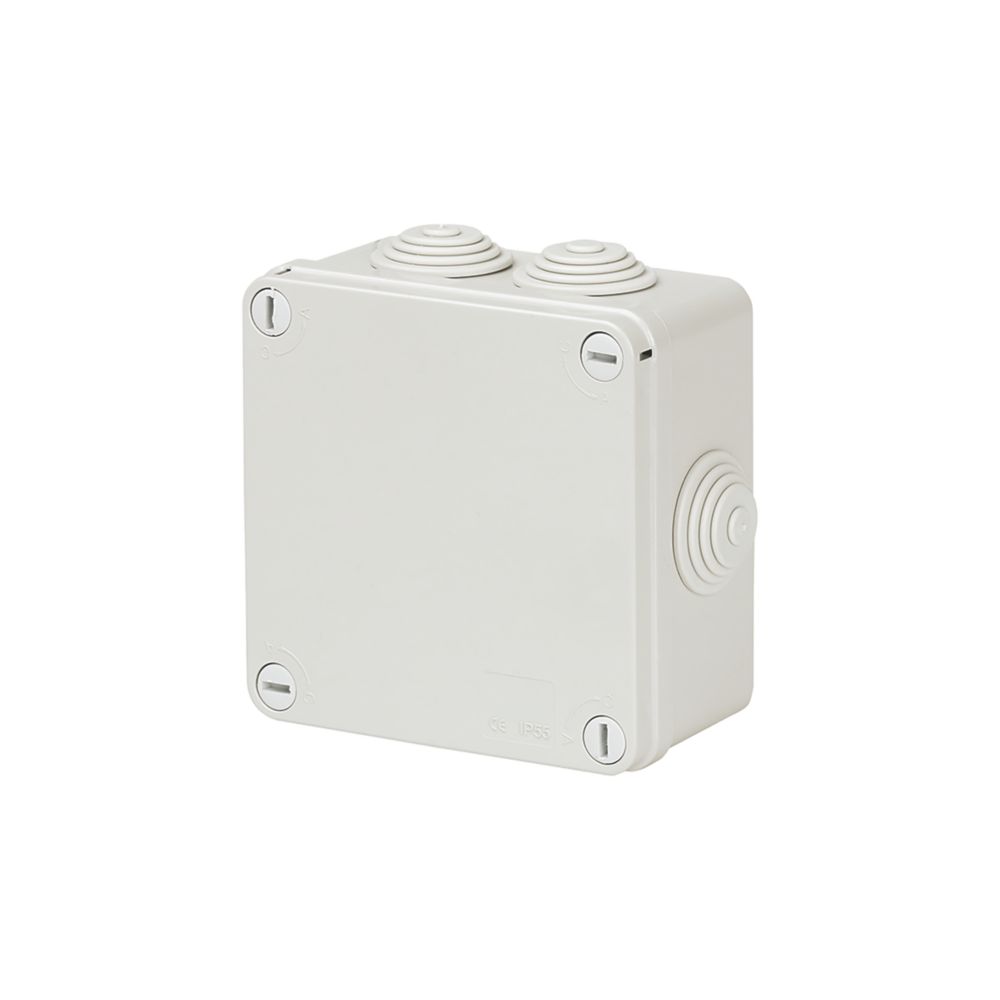 Image of Vimark 7-Entry Square Junction Box with Knockouts 111mm x 61mm x 111mm 