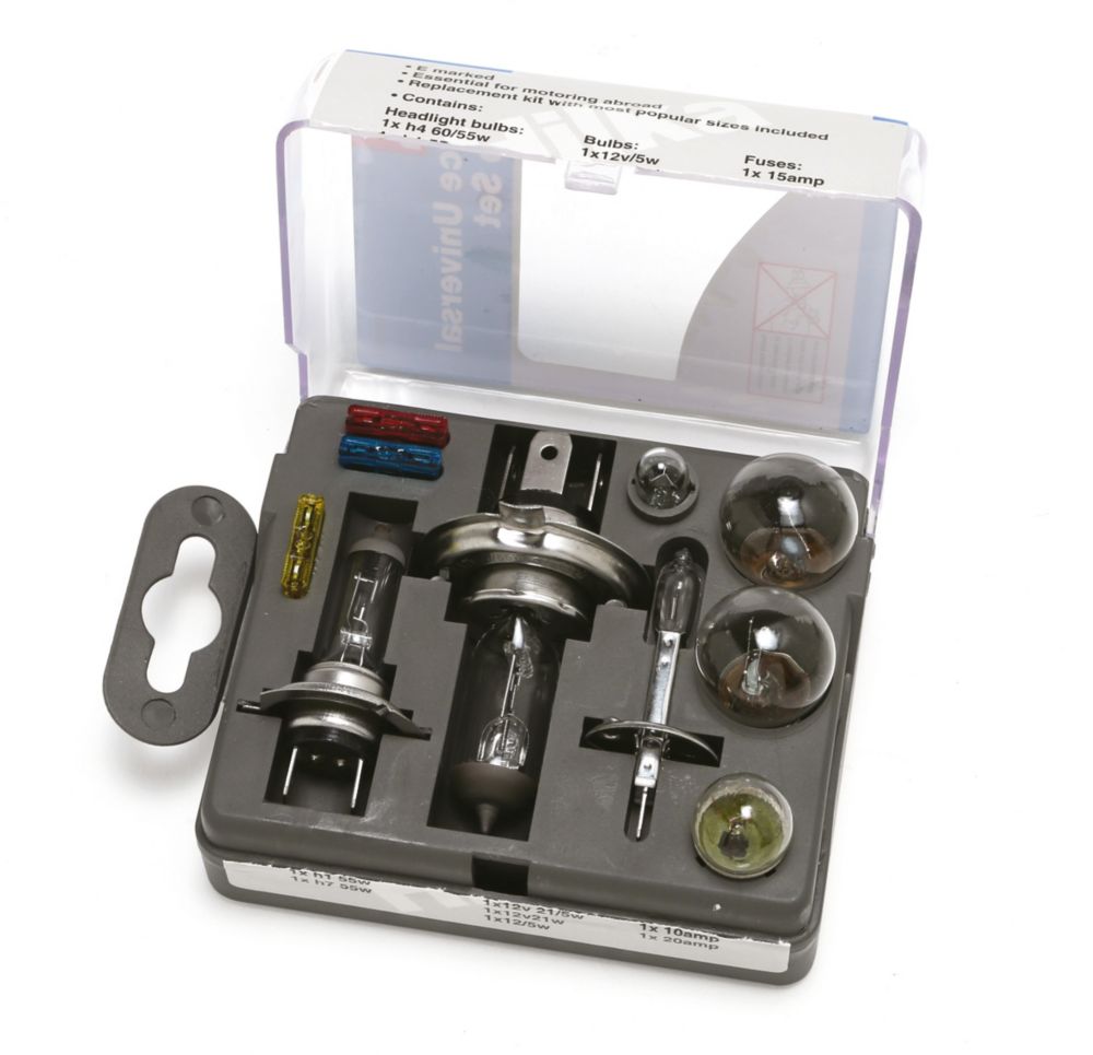 Image of Hilka Pro-Craft Replacement Car Headlight & Fuse Kit 10 Piece Set 