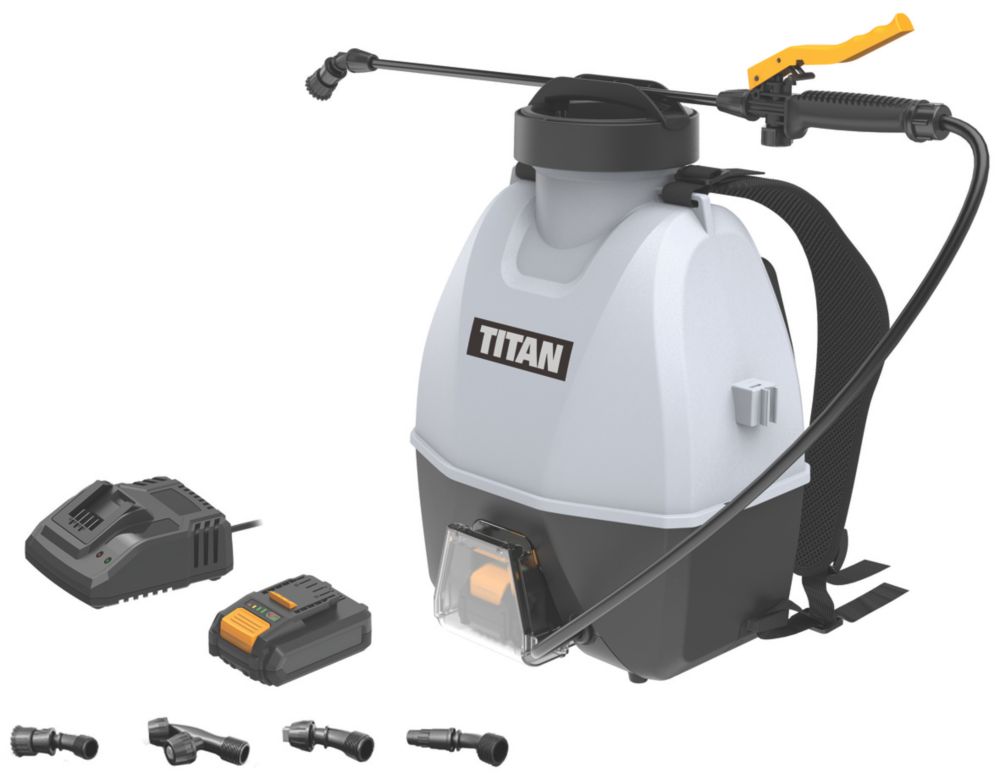 Image of Titan TTI854PRW 18V 1 x 2.0Ah Li-Ion TXP Cordless Backpack Sprayer 16Ltr 