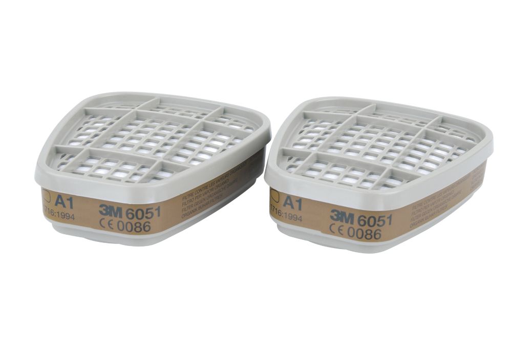 Image of 3M 6051 Reusable Respiratory Filters A1 2 Pack 