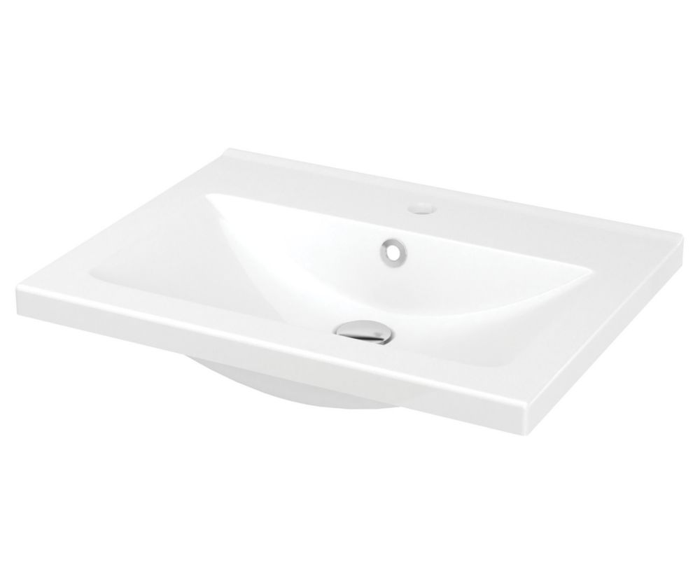 Image of Nira Countertop Basin 1 Tap Hole 604mm 