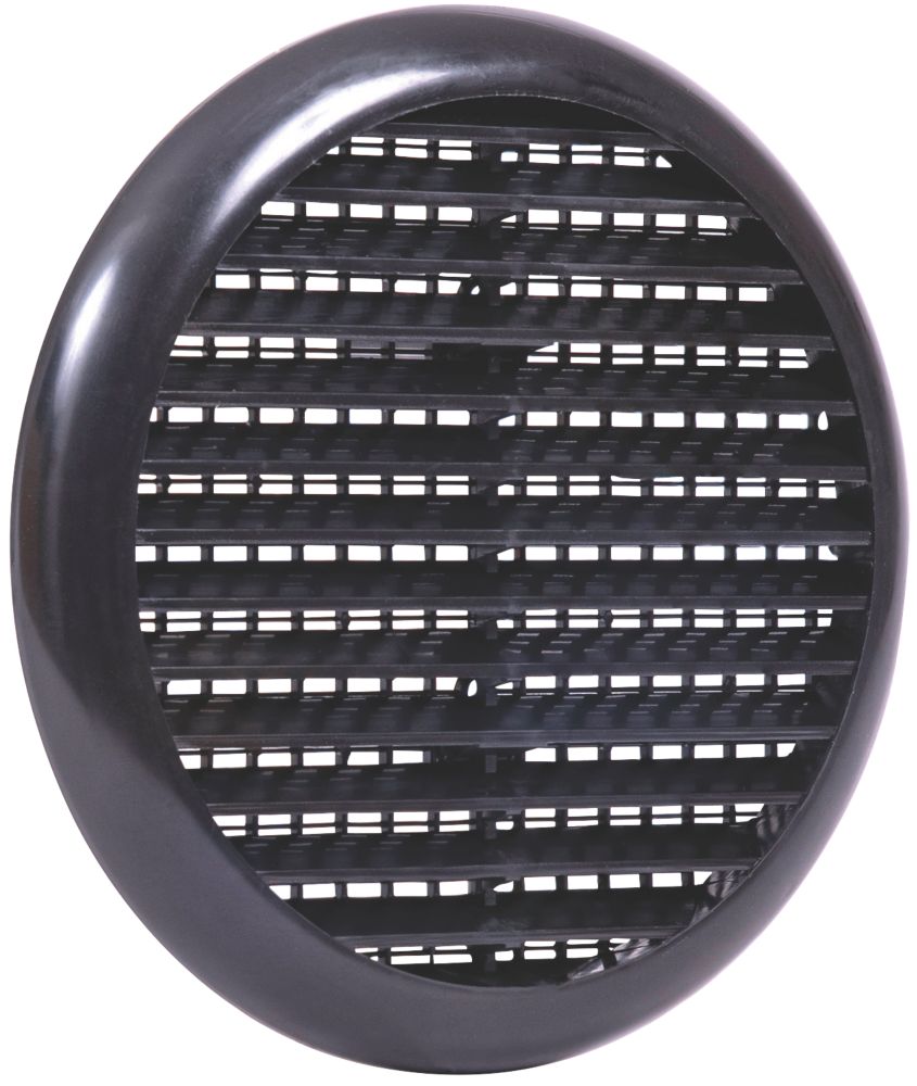Image of Map Vent Fixed Louvre Vent with Flyscreen Black 145mm x 145mm 