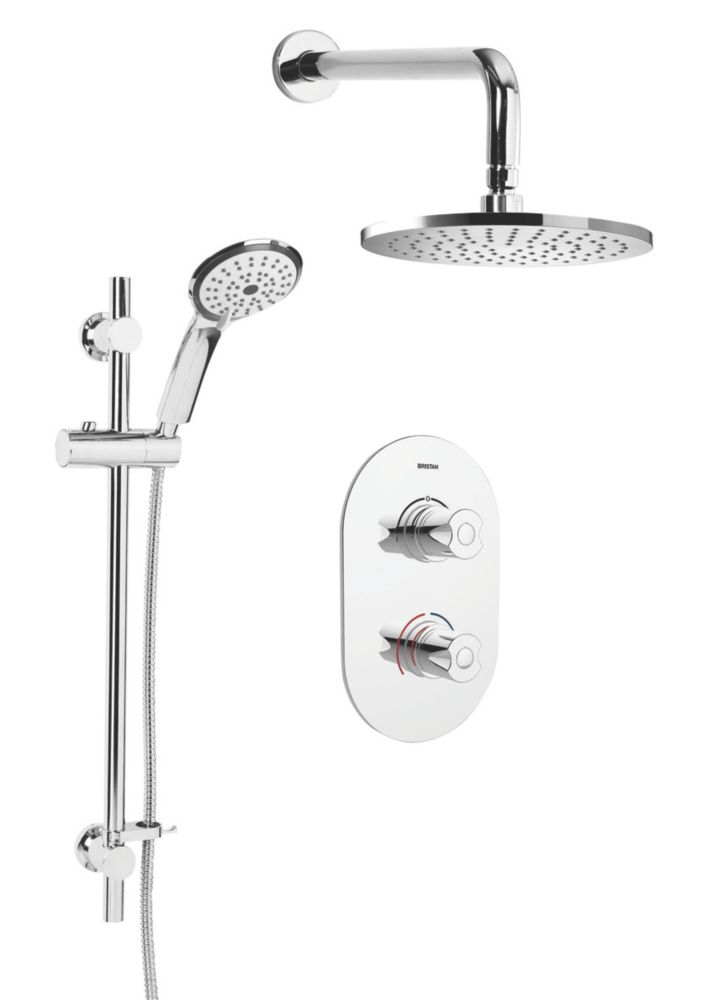 Image of Bristan Aspen Rear-Fed Concealed Chrome Thermostatic Mixer Shower 