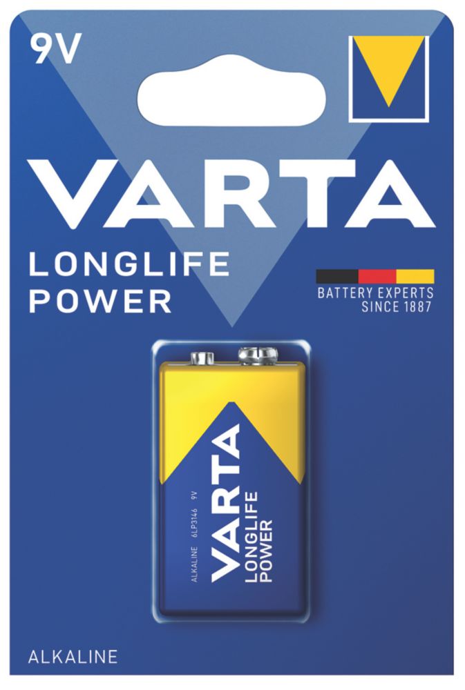Image of Varta Longlife Power 9V High Energy Batteries 