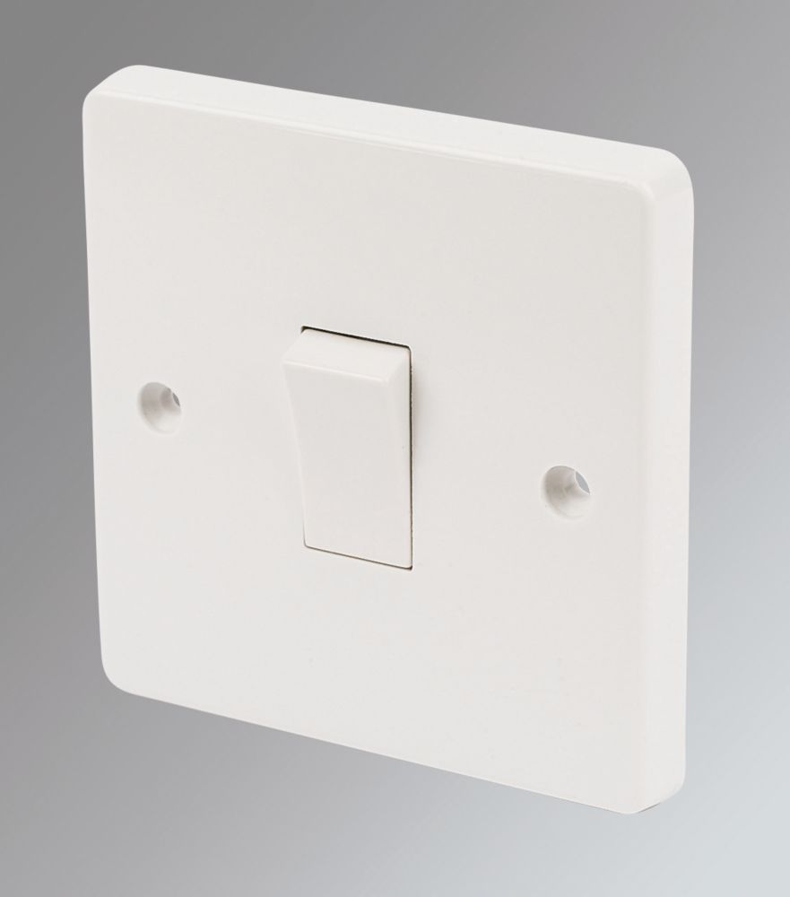 Image of Crabtree Capital 10AX 1-Gang 2-Way Light Switch White 