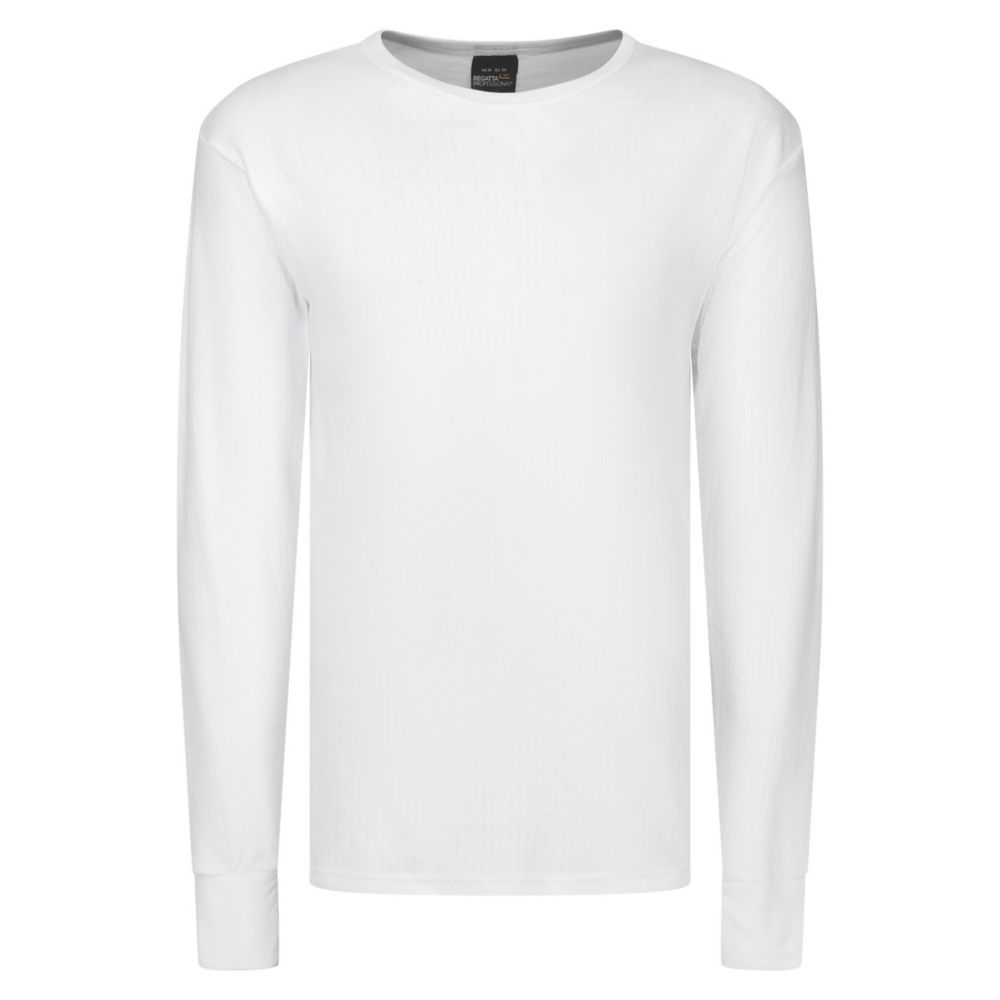 Image of Regatta Professional Long Sleeve Base Layer Thermal T-Shirt White X Large 43 1/2" Chest 