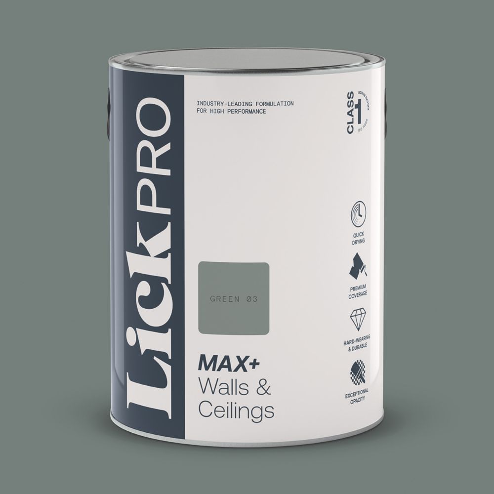 Image of LickPro Eggshell Green 03 Emulsion Paint 5Ltr 