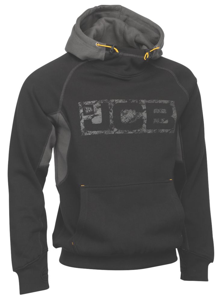 Image of JCB Horton Hoodie Black / Grey Medium 40-42" Chest 
