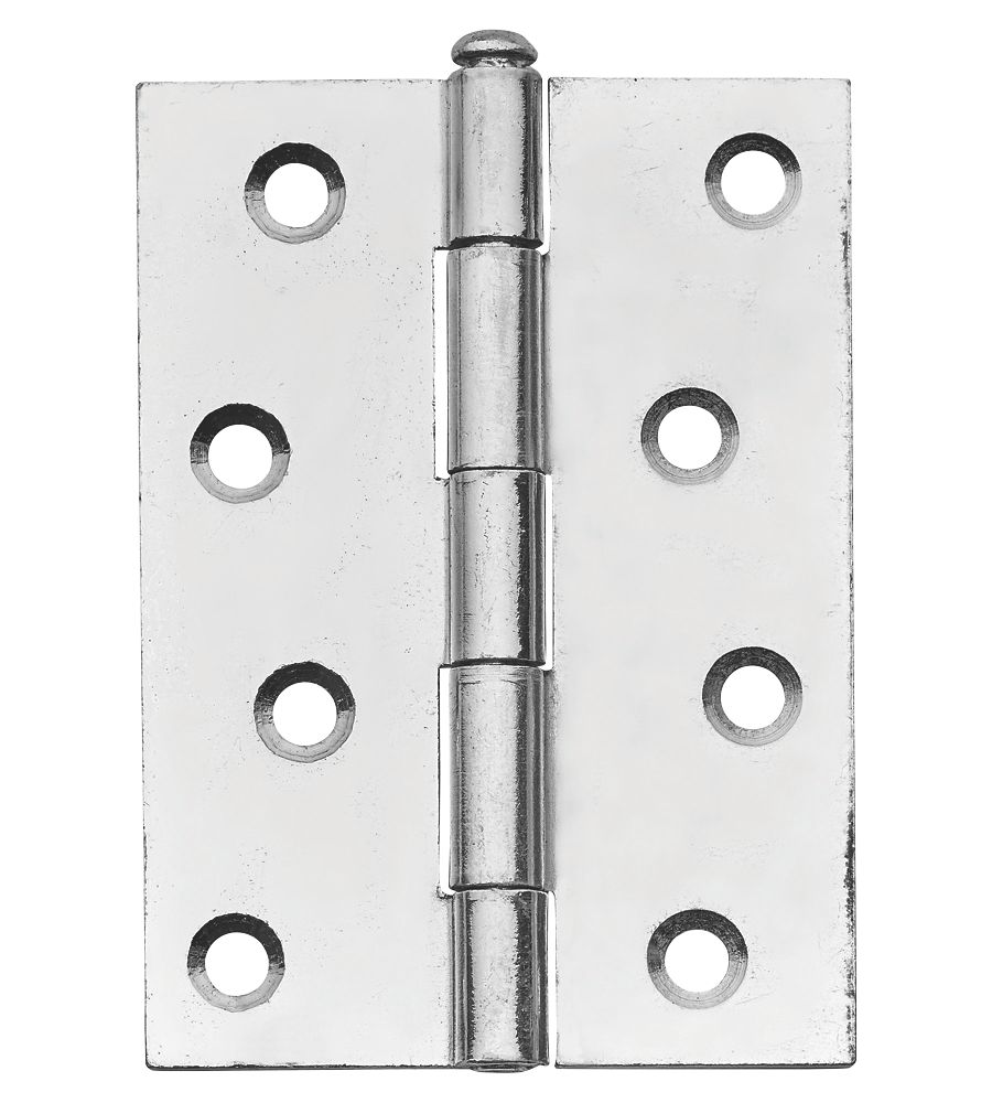 Image of Zinc-Plated Loose Pin Butt Hinges 100mm x 41mm 2 Pack 