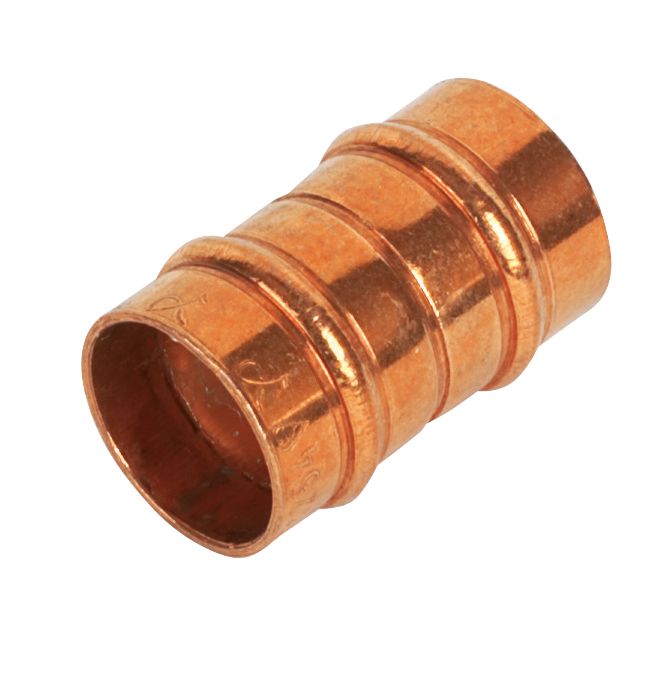 Image of Yorkshire Copper Solder Ring Equal Couplers 15mm 10 Pack 