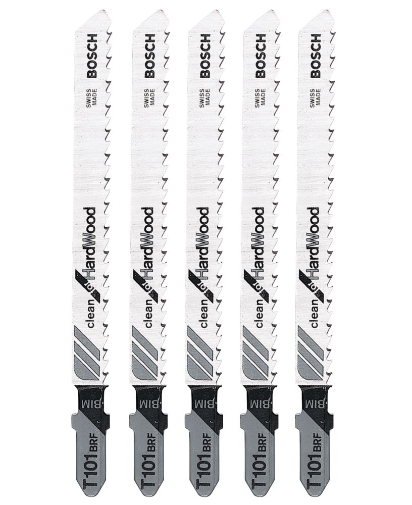 Image of Bosch T101BRF Hardwood & MDF Jigsaw 100mm 5 Pack 