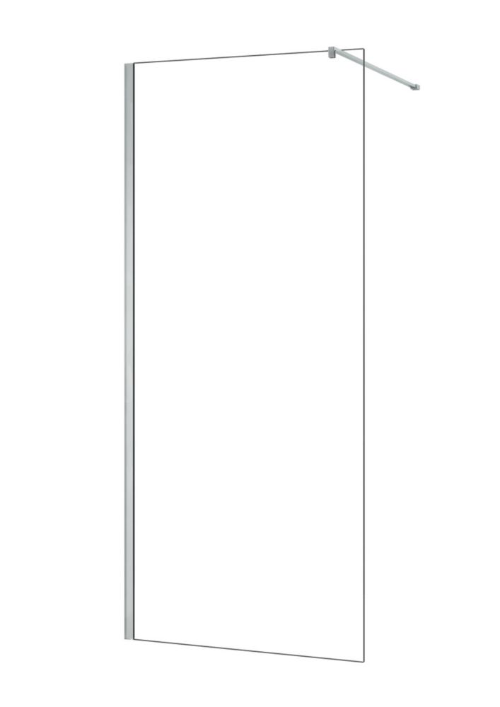 Image of Triton Neo Frameless Showerwall Chrome 1100mm x 2015mm 