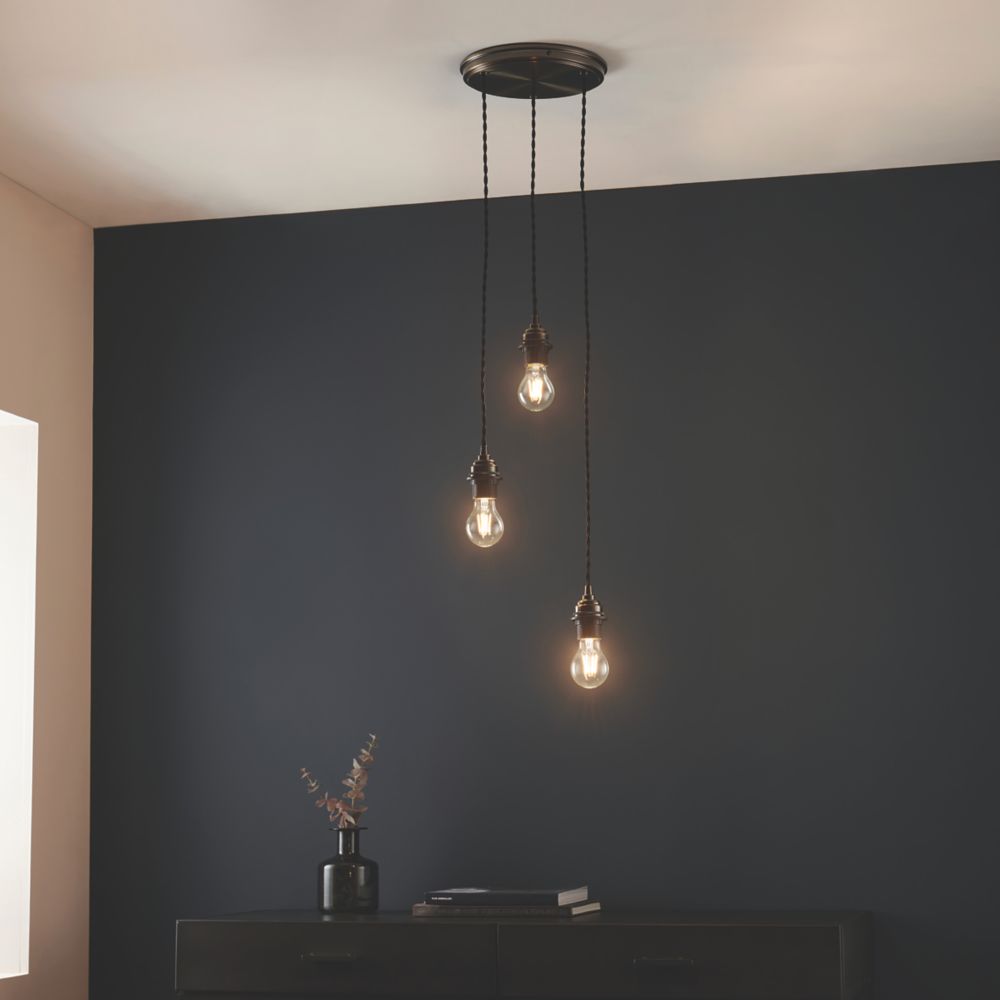 Image of Quay Design Cable Set 3-Light Cable Set Pendant Brushed Bronze 