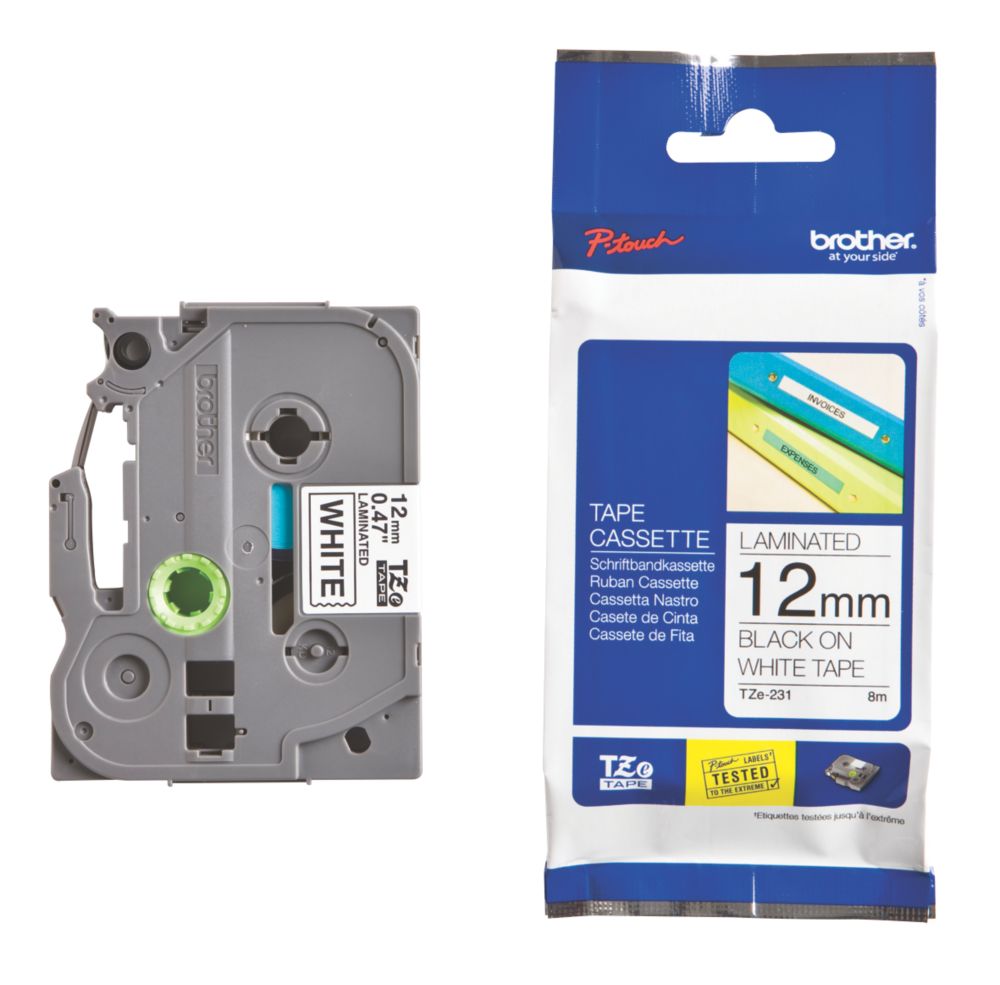 Image of Brother E231 Labelling Tape 12mm x 8m 