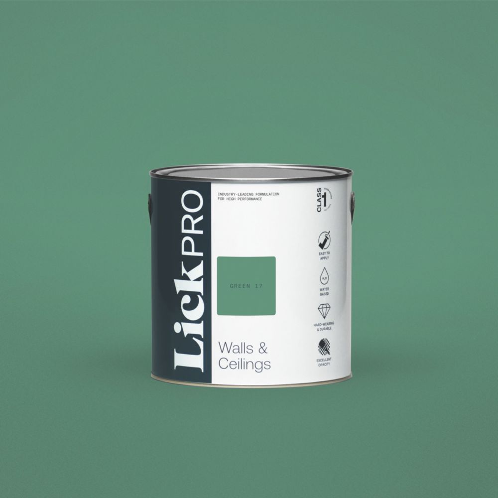 Image of LickPro Matt Green 17 Emulsion Paint 2.5Ltr 