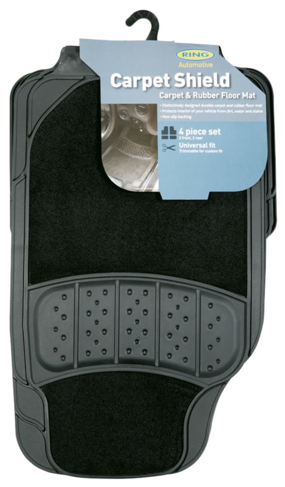 Image of Ring Ultra Shield 5000 Universal Car Floor Mats 4 Pack 