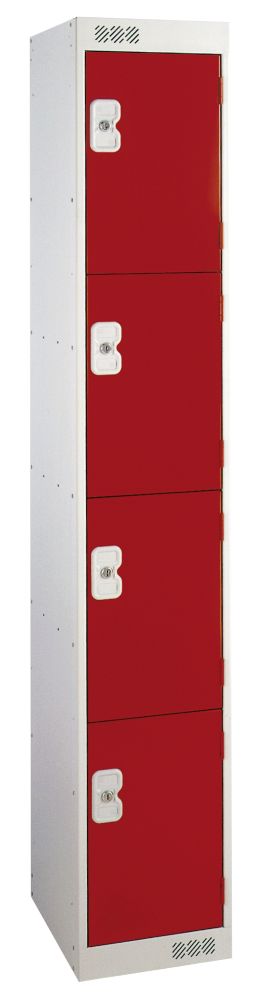 Image of M12514GURD00 Security Locker 4-Door Red 