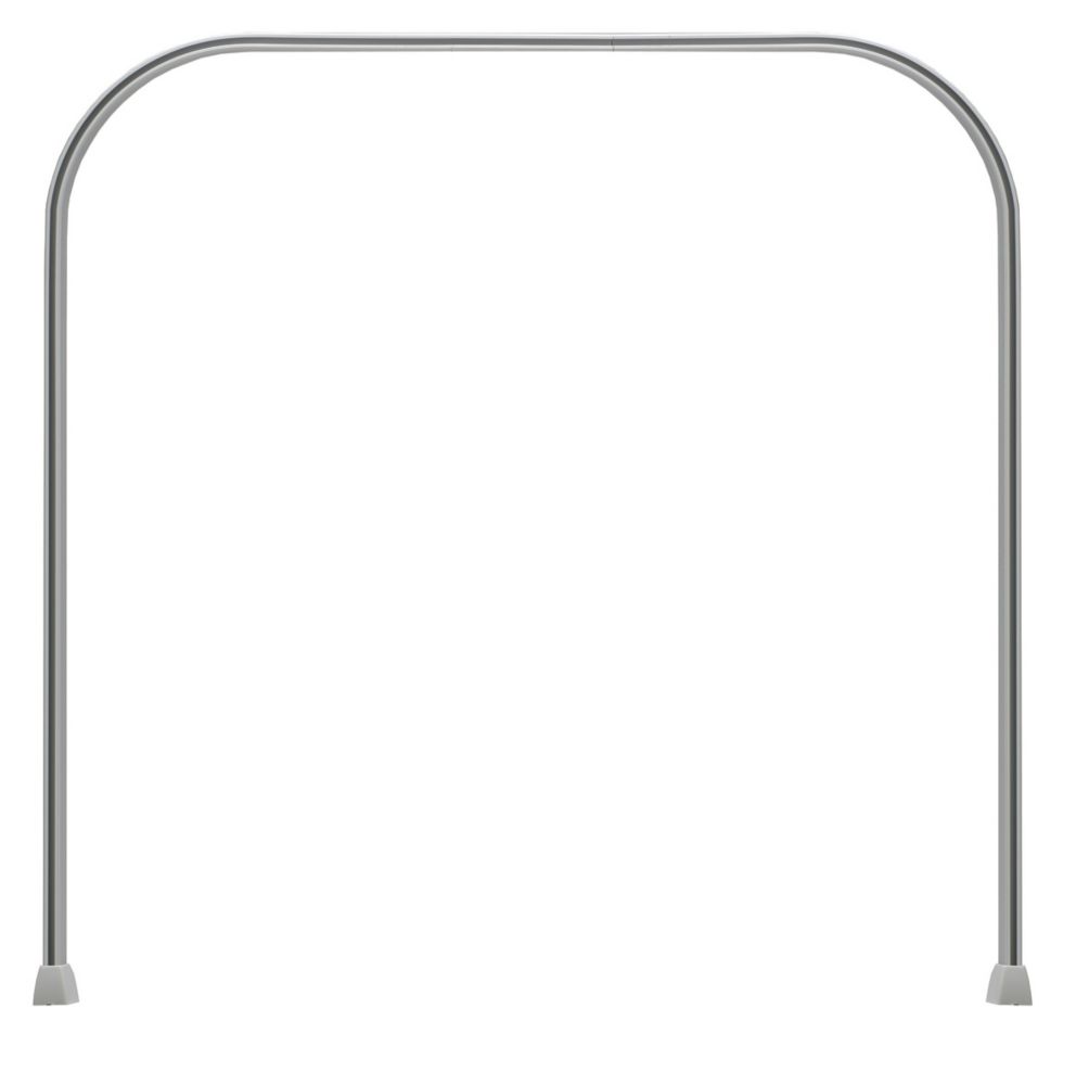 Image of Croydex Slimline Shower Rail Aluminium Silver 1800mm 