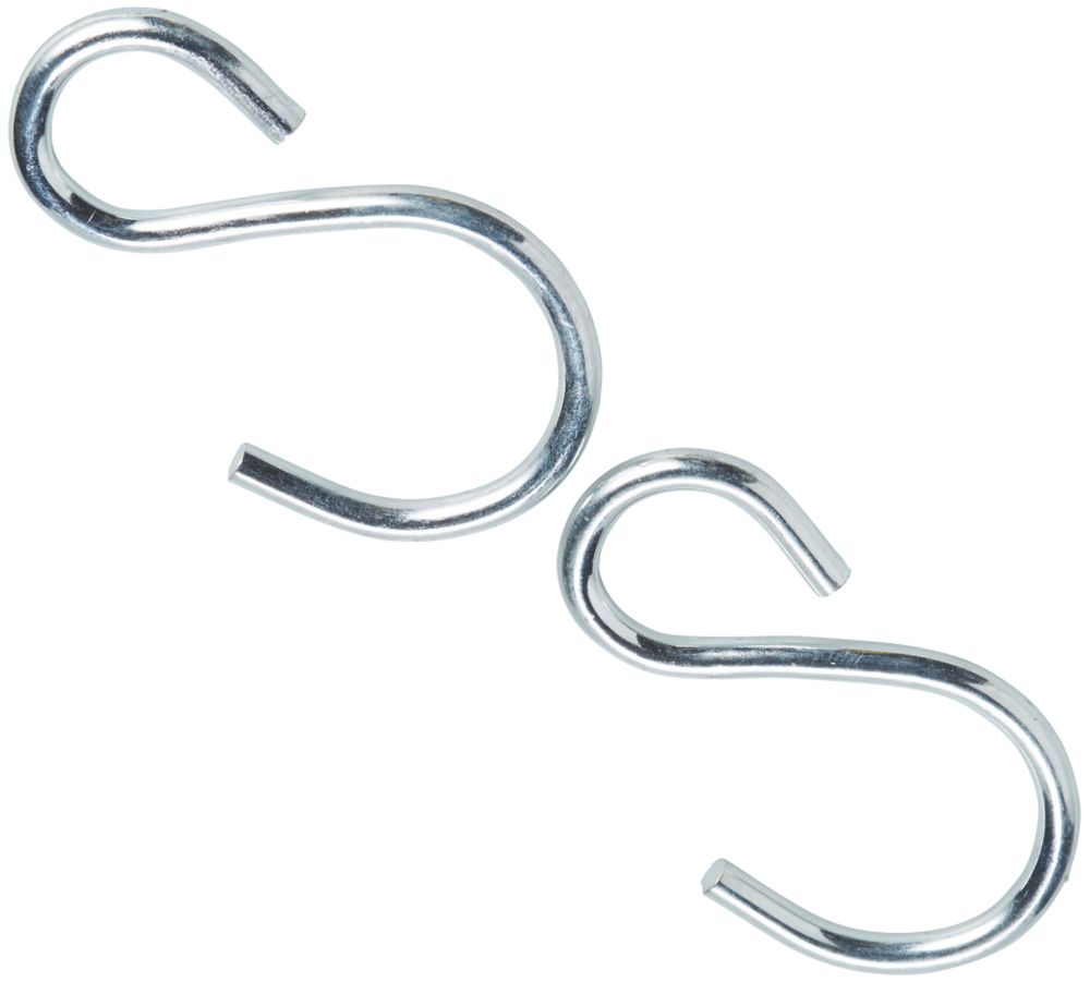 Image of Diall S-Hooks Zinc-Plated 75 x 5mm 2 Pack 