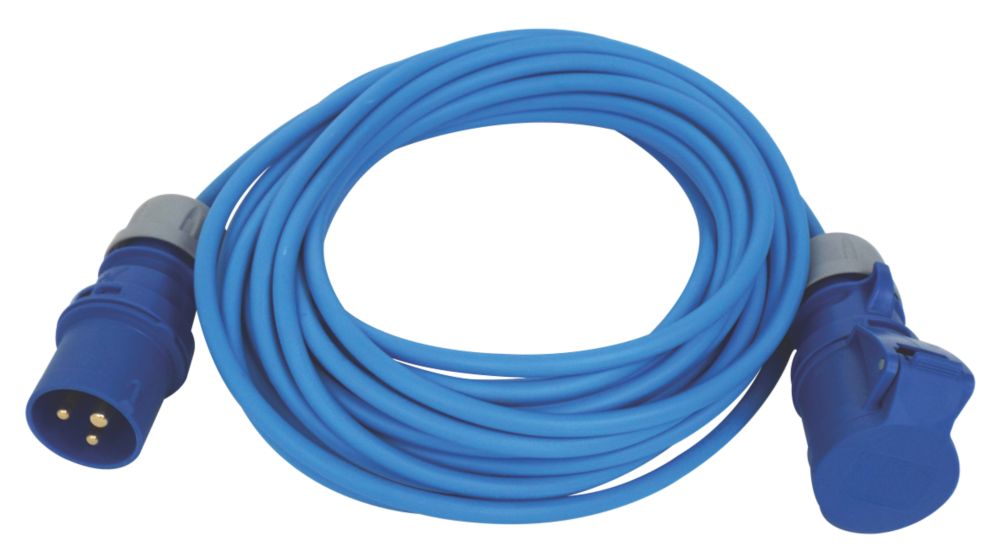 Image of Carroll & Meynell Blue 230V Extension Lead 14m x 1.5mmÂ² 