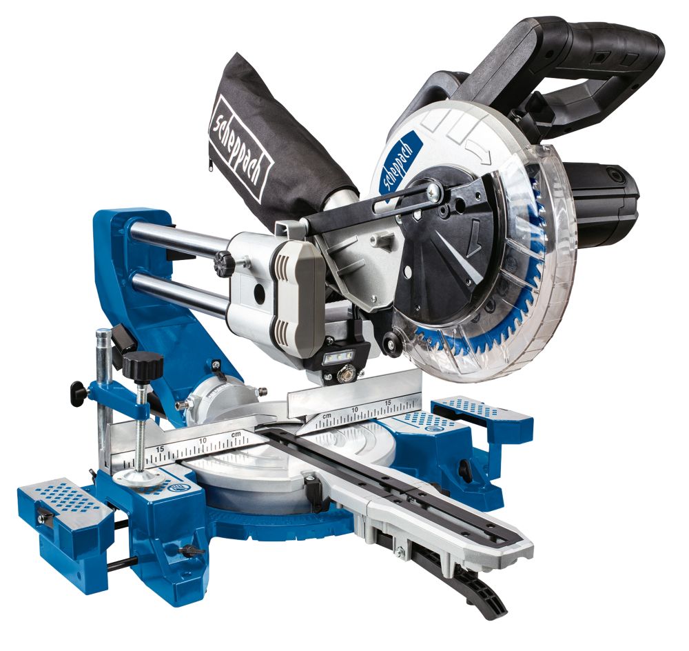 Image of Scheppach HM90SL 216mm Electric Single-Bevel Sliding Mitre Saw 230V 