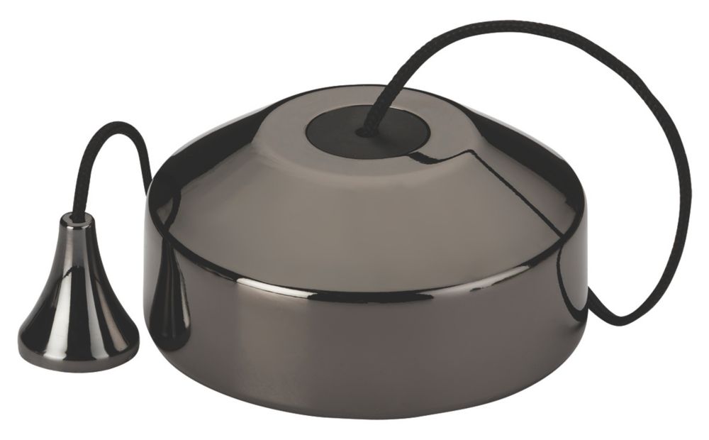 Image of Knightsbridge 10AX 2-Way Pull Cord Switch Black Nickel 