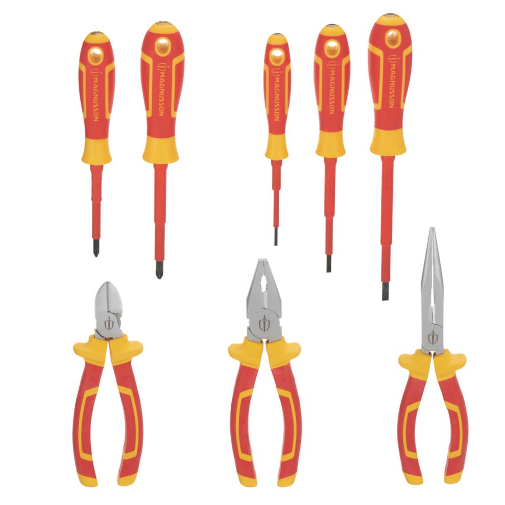 Image of Magnusson VDE Screwdriver & Plier Set 8 Pieces 