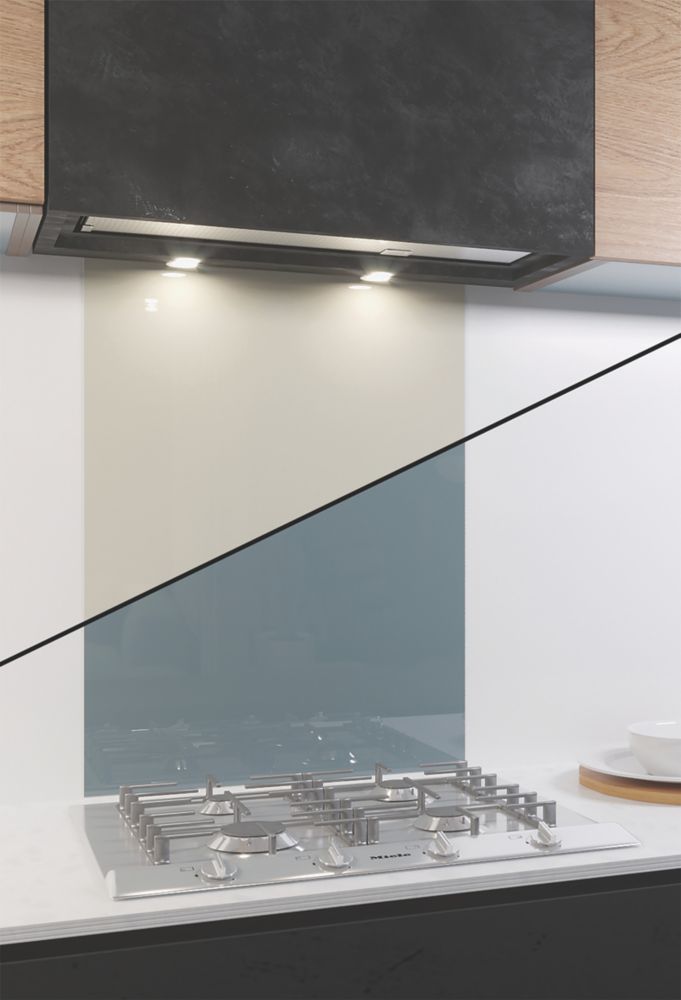 Image of AluSplash Petrol Blue / Warm Grey Splashback 600mm x 800mm x 4mm 