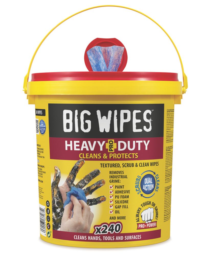 Image of Big Wipes Heavy-Duty Wipes Blue 240 Pack 