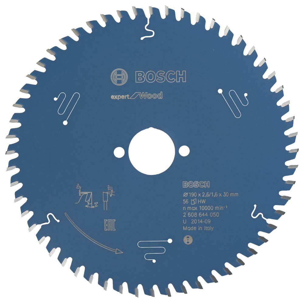 Image of Bosch Expert Wood Circular Saw Blade 190mm x 30mm 56T 