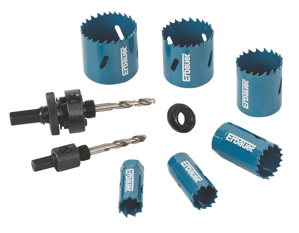 Image of Erbauer 6-Saw Multi-Material Holesaw Set 