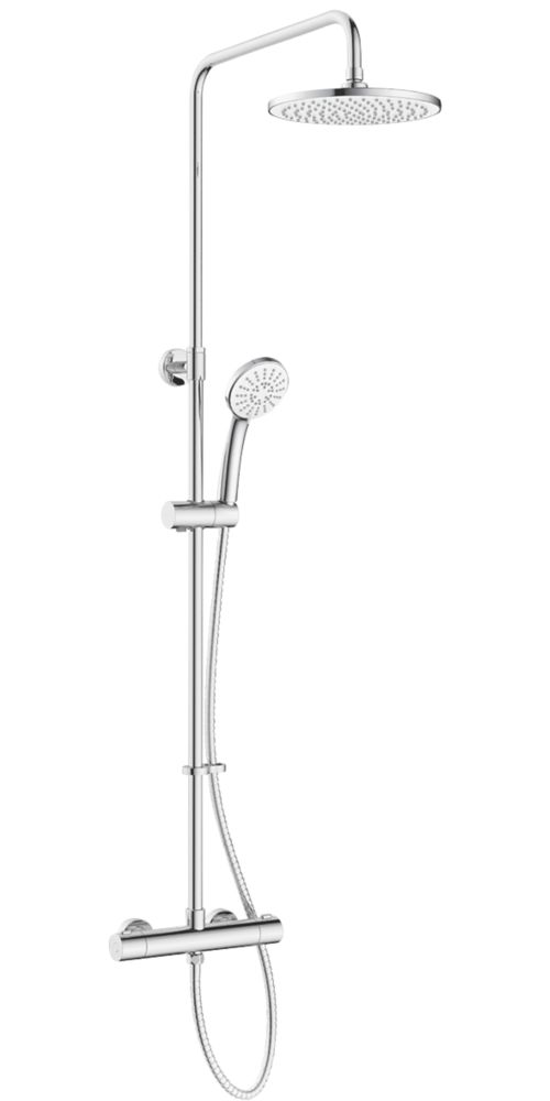 Image of Swirl CoolTouch HP Rear-Fed Exposed Chrome Thermostatic Mixer Shower 